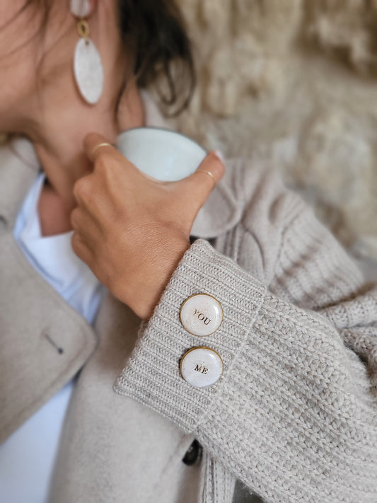 Paire de pin's Roma en pâte polymère