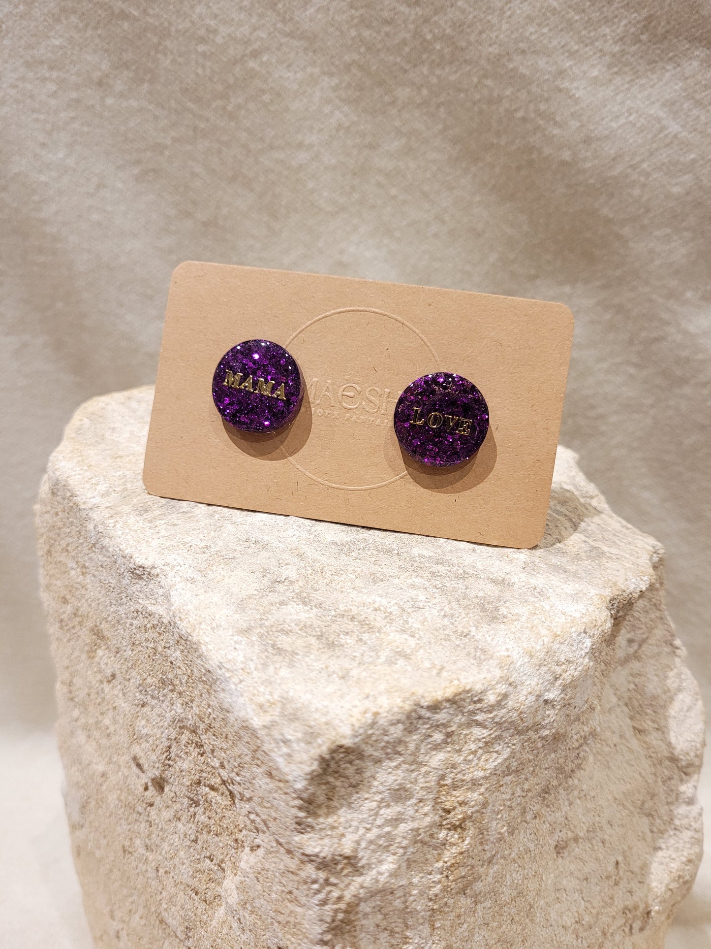 Paire de petits pin's à paillettes