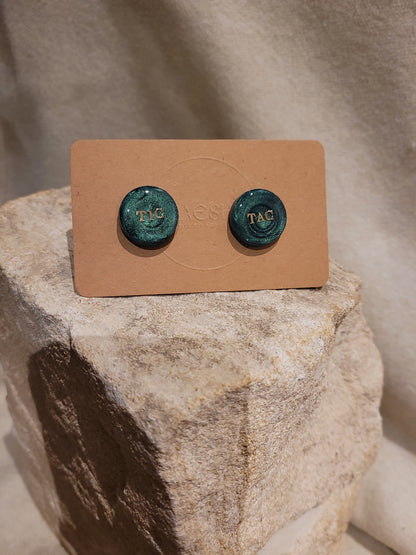 Paire de petits pin's poudrés